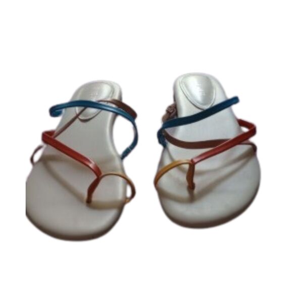 Nine West Women's Size 8.5 Strappy Slip On Sandals - Picture 1 of 5